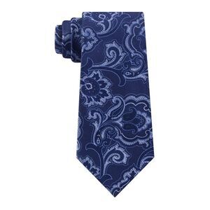 TASSO ELBA Mens Navy Paisley Classic Neck Tie